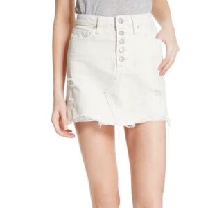 We The Free  Out of Ordinary Denim Miniskirt in White